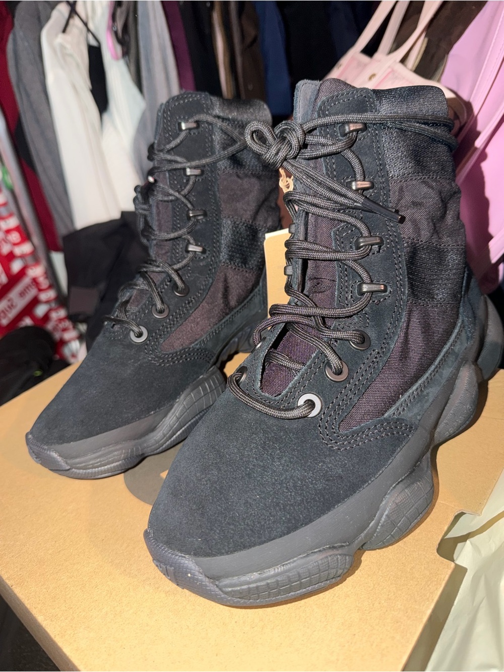 adidas Women's Black Lace-Up Tactical Boots